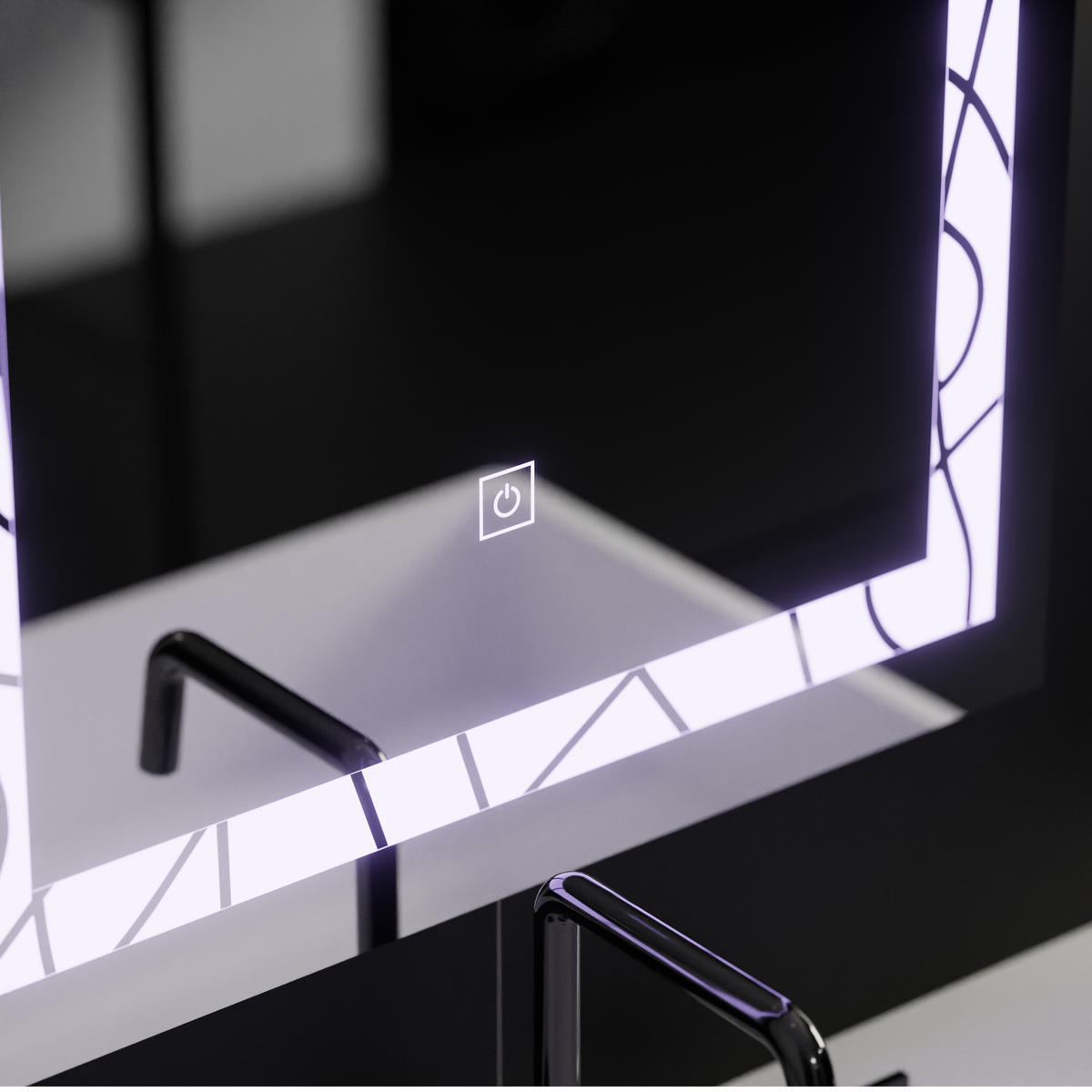 Oglinda LED Rectangulara, 60x80cm, Deco Frame Basic Touch