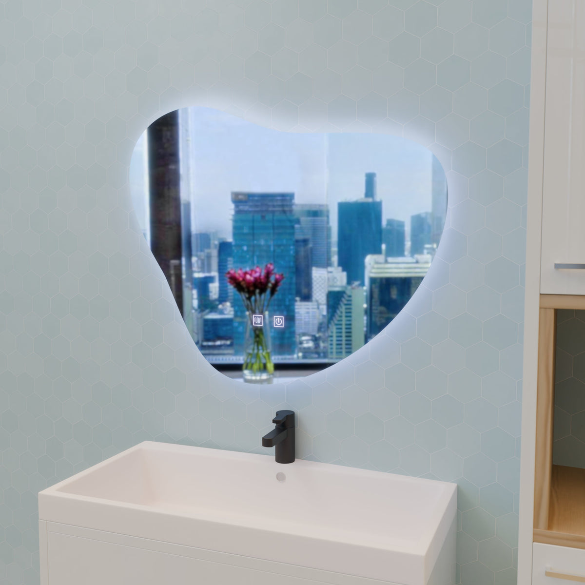 Oglinda LED Touch Avonita Sistem Dezaburire 87X70cm, E83S/87X70