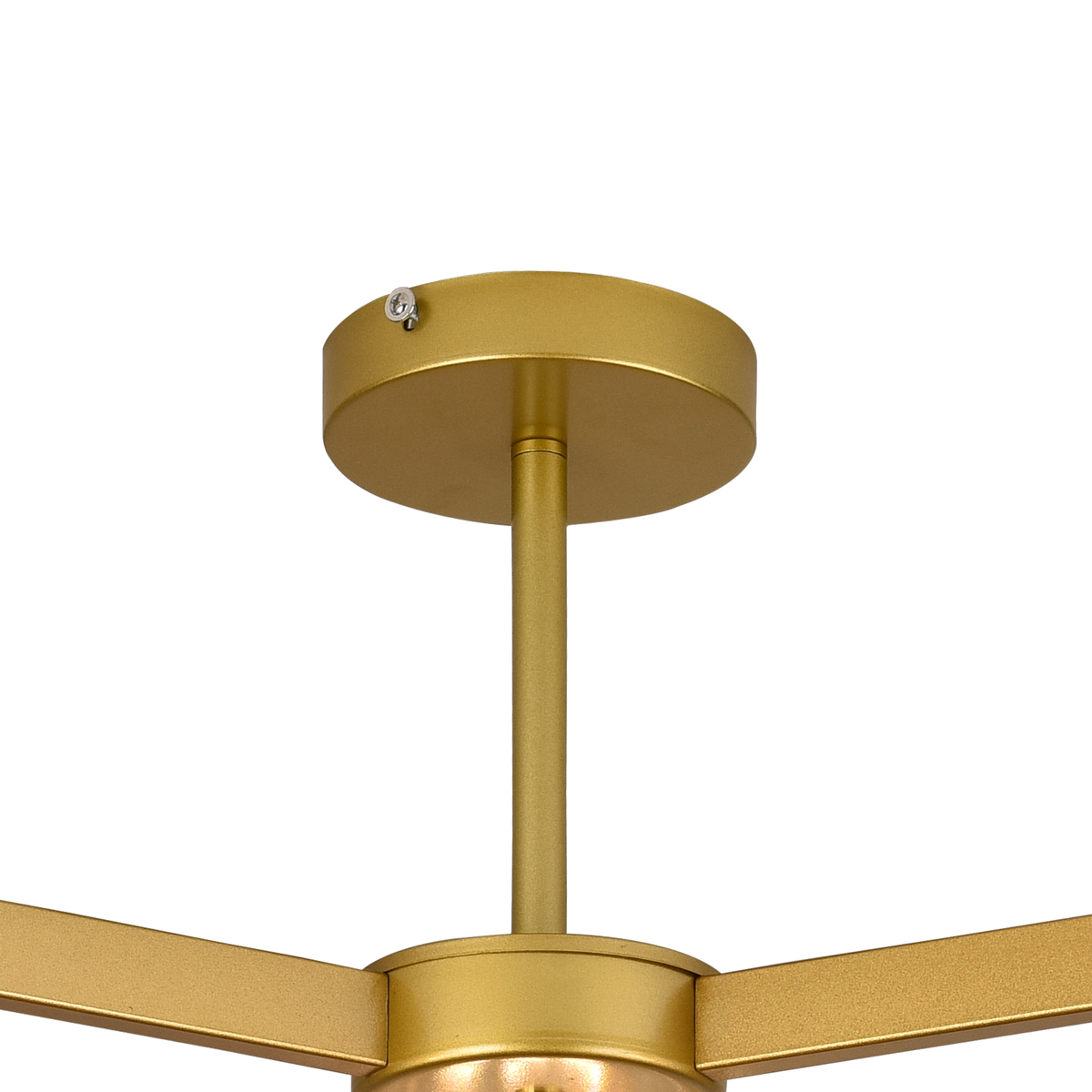 Lustra Clasica Moderna LC110/3GD cu Cristal, 3x E27, Auriu, Metal si Cristal