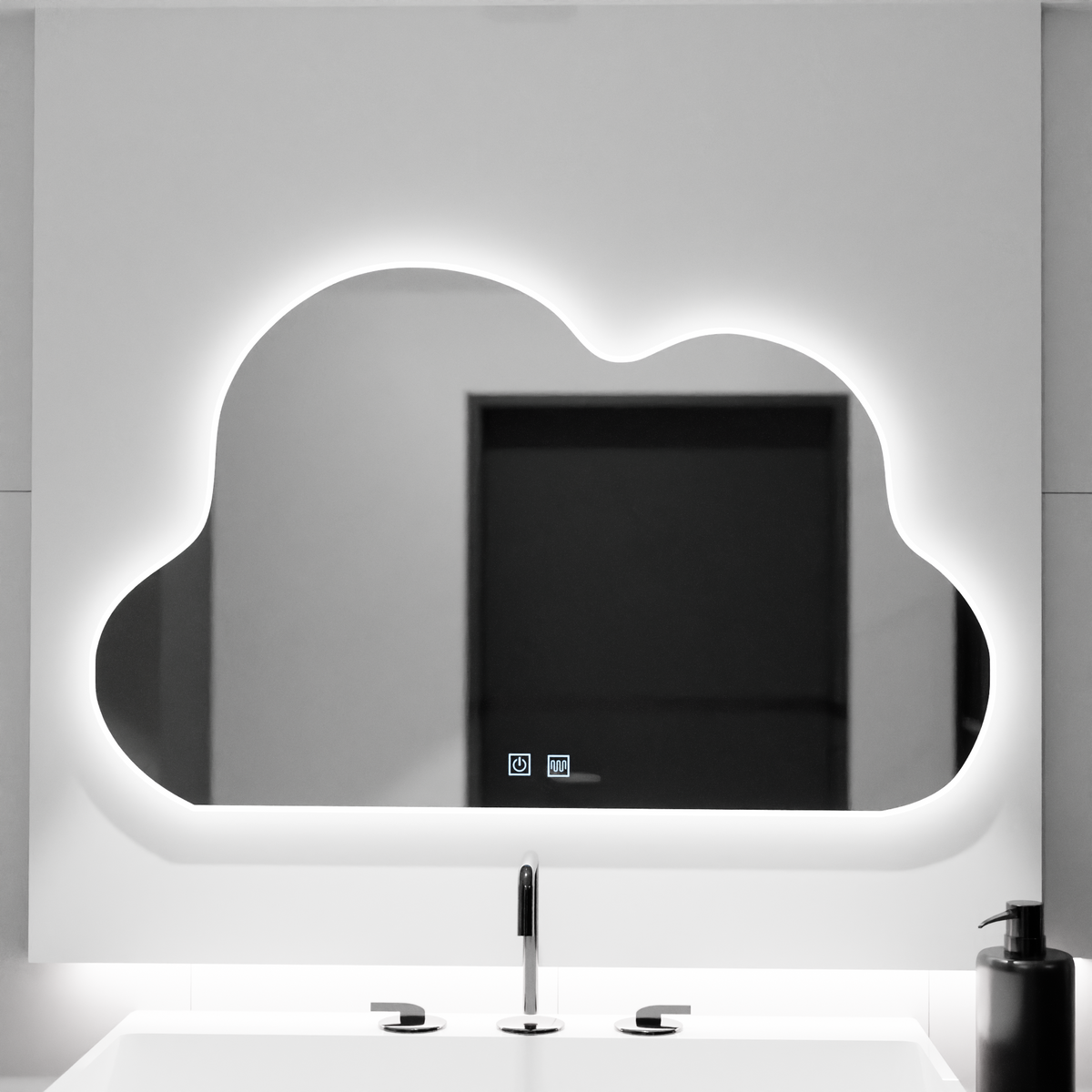 Oglinda LED Nor 60x40cm, Nuvola Touch, Sistem Dezaburire, Dimabila