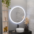 Oglinda LED Rotunda, 70cm, Noxia Touch, Sistem Dezaburire, Dimabila