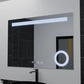 Obdĺžnikové LED zrkadlo, 100x75cm, ABSOLU MotionGlow Marcello, Odmlžovací systém, Hodiny & teplomer, Kosmetická lupa, Stmívateľné
