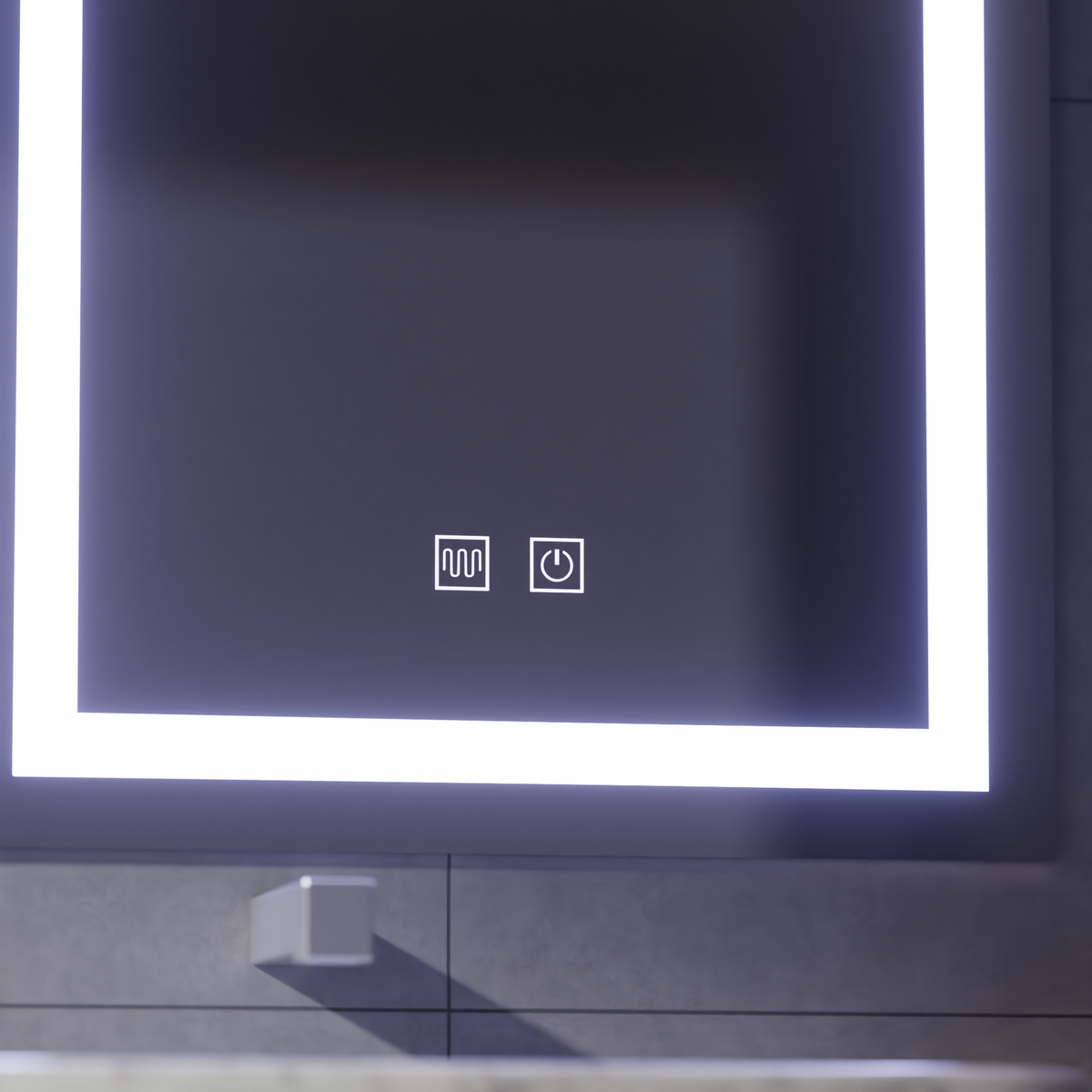 LED Touch zrkadlo s funkciou odmrazovania, 80x50cm, imaginea 2