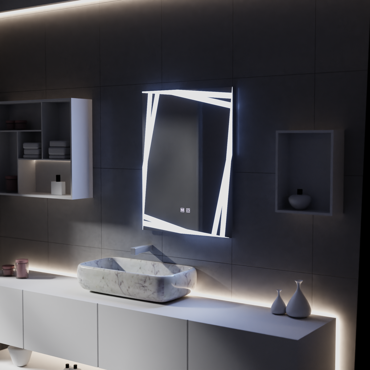 Oglinda LED Touch Infinitum Sistem Dezaburire 60X80cm