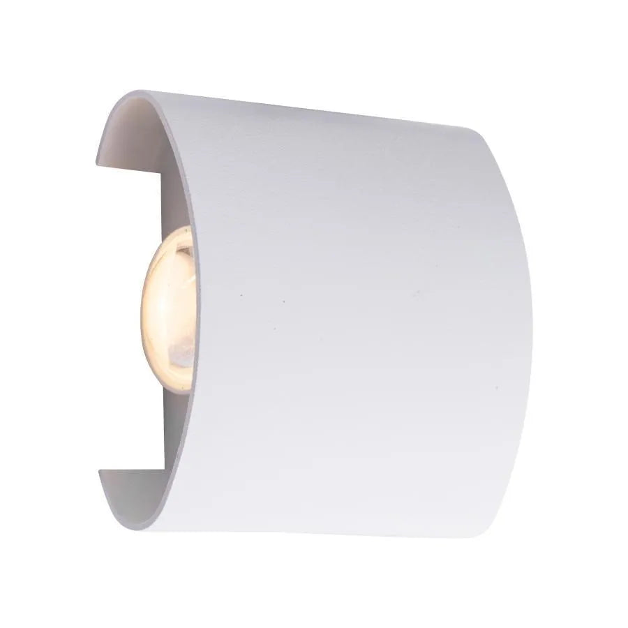 Aplica LED Fantas de Exterior si Interior, 2 Surse x 1W, IP65, Metalic, Alb, 3000K