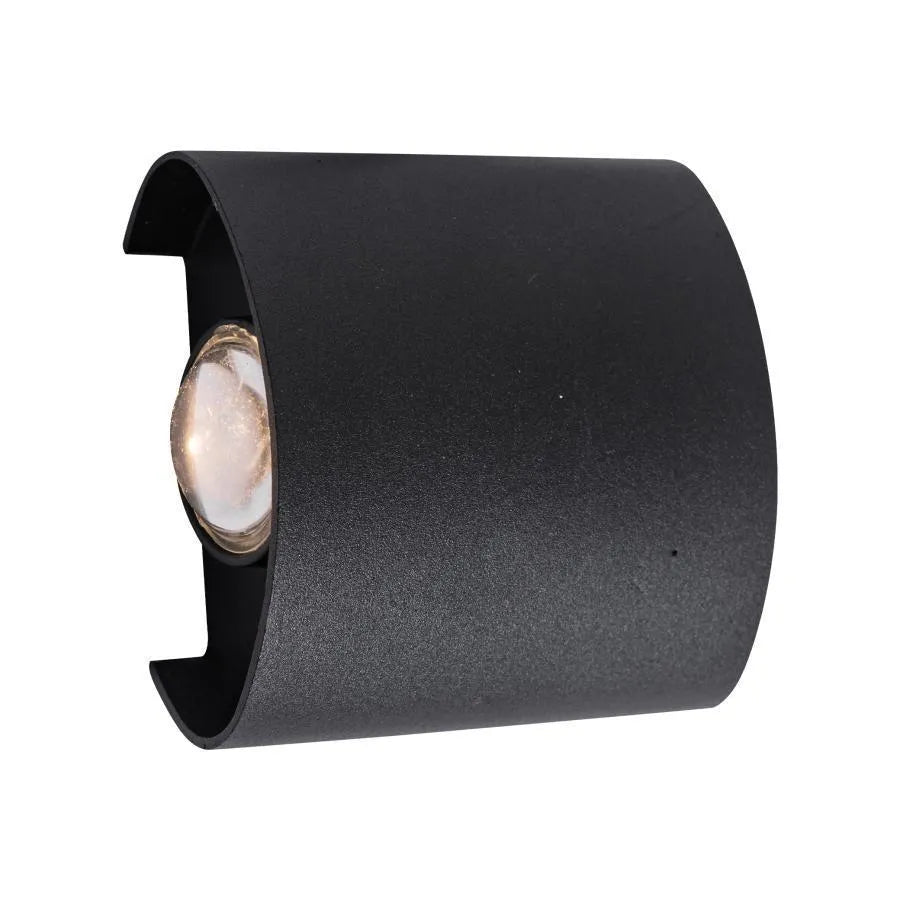 Aplica LED Fantas de Exterior si Interior, 2 Surse x 1W, IP65, Metalic, Negru, 3000K, imaginea 2