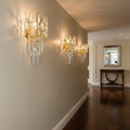 Krbová mliečnica Cristal ALHAMBRA 2x E14, 35x15cm, zlatá