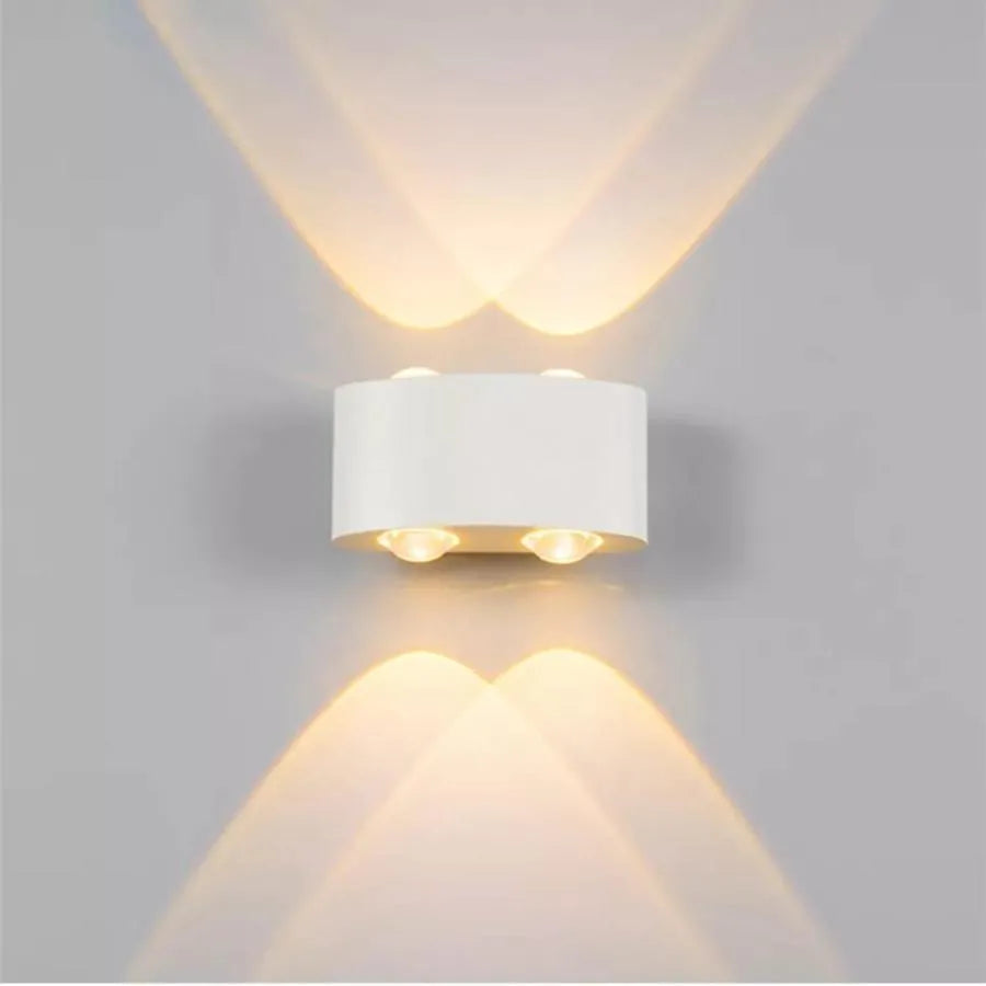 Aplica LED Fantas de Exterior si Interior, 4 Surse x 1W, IP65, Metalic, Alb, 3000K, imaginea 1
