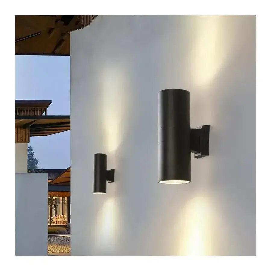 Aplica Exterior Valeria, 2xGU10, Negru, Metal si Sticla