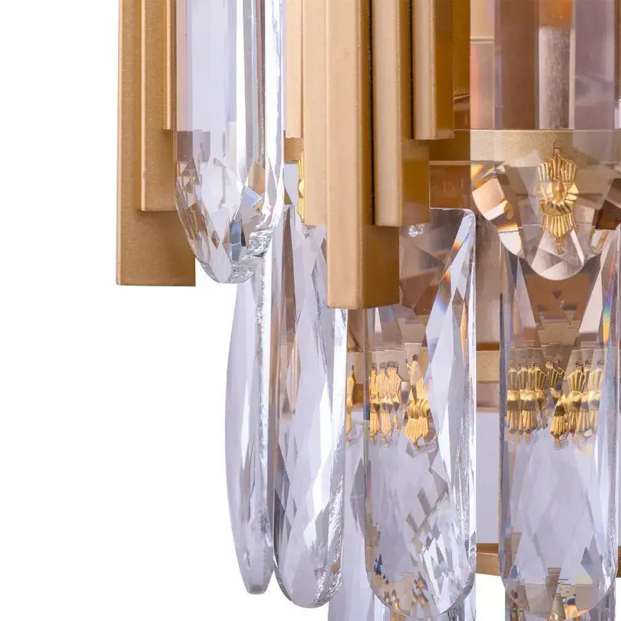 Aplica Hanna, 2xE27, Auriu, Metal si Cristal