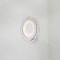 Aplica LED Borandis 16W, Alb cu Crom, Acril si Cristal, Lumina Rece/Calda/Neutra