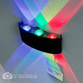 Aplica LED Fantas RGB Interior/Exterior, 6 Surse x 1W, IP65, Negru, 3000K