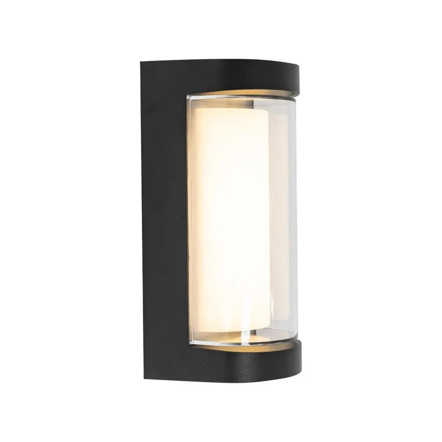 Han Outdoor LED Wall Light, 8W, Metal, Black, imaginea 2