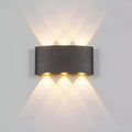 Aplica LED Fantas de Exterior si Interior, 6 Surse x 1W, IP65, Metalic, Negru, 3000K
