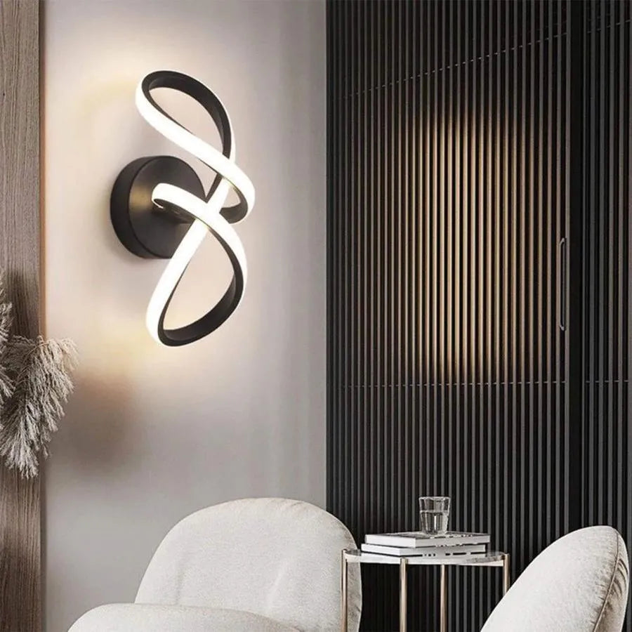 Aplica LED Isaura 23W Alb Negru, imaginea 1