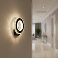 Lustra LED NOVA Rotonda, 16W, Negru & Inox, lumina Calda/Rece/Neutra