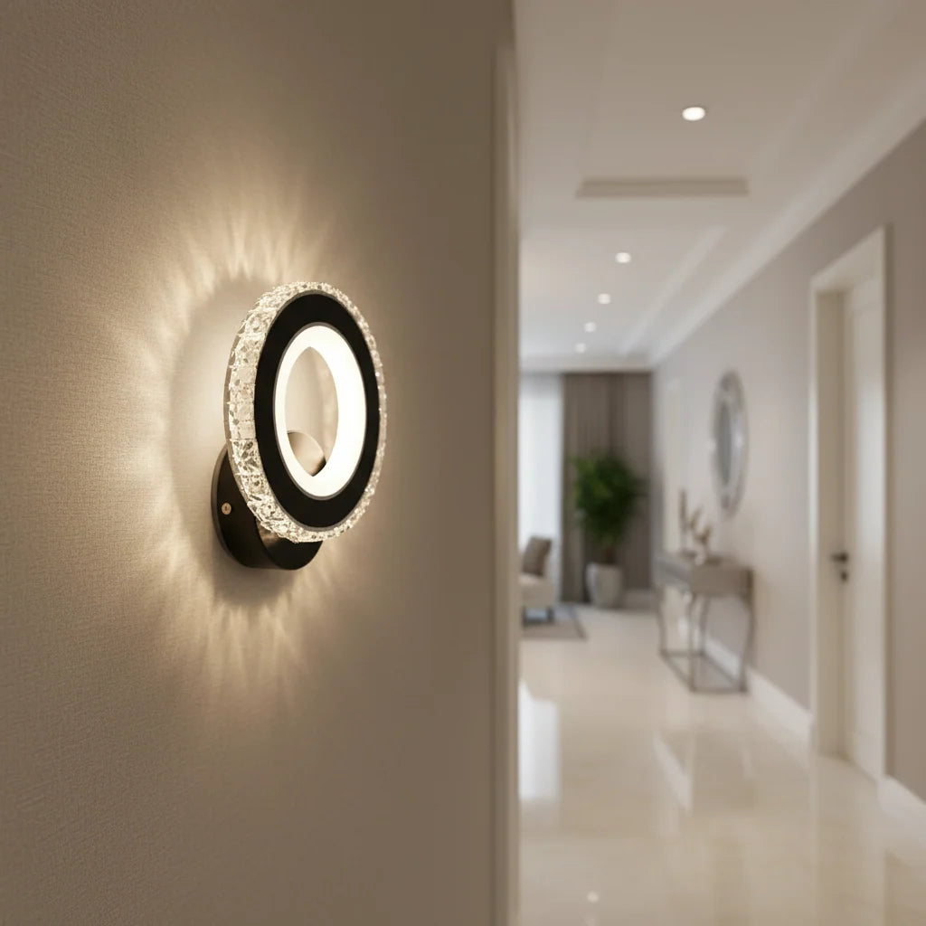 Lustra LED NOVA Rotonda, 16W, Negru & Inox, lumina Calda/Rece/Neutra, imaginea 1