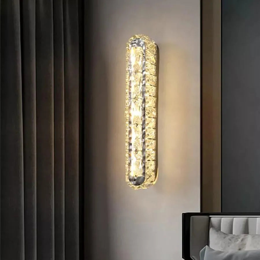 Aplica LED PRISCILA, 5W, Cristal, Crom Lucios, Lumina Calda/Rece/Neutra