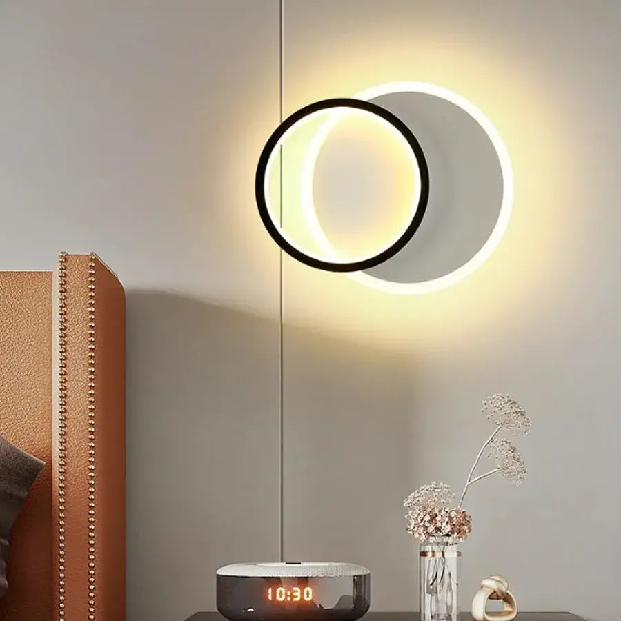 Aplica LED SMALON 26W, 2 Cercuri, lumina Rece/Calda/Neutra, Alb Negru, imaginea 2