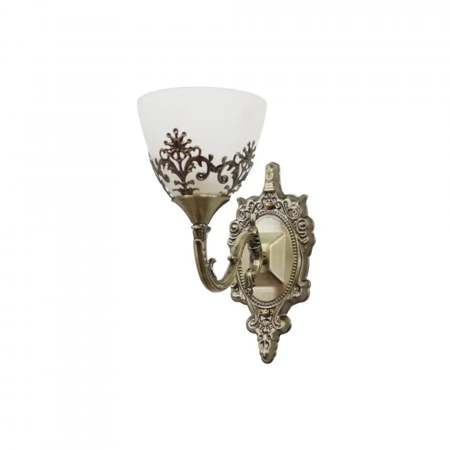 Aplica Rustic COTTAGE, 1xE27, Bronz, Metal si Sticla