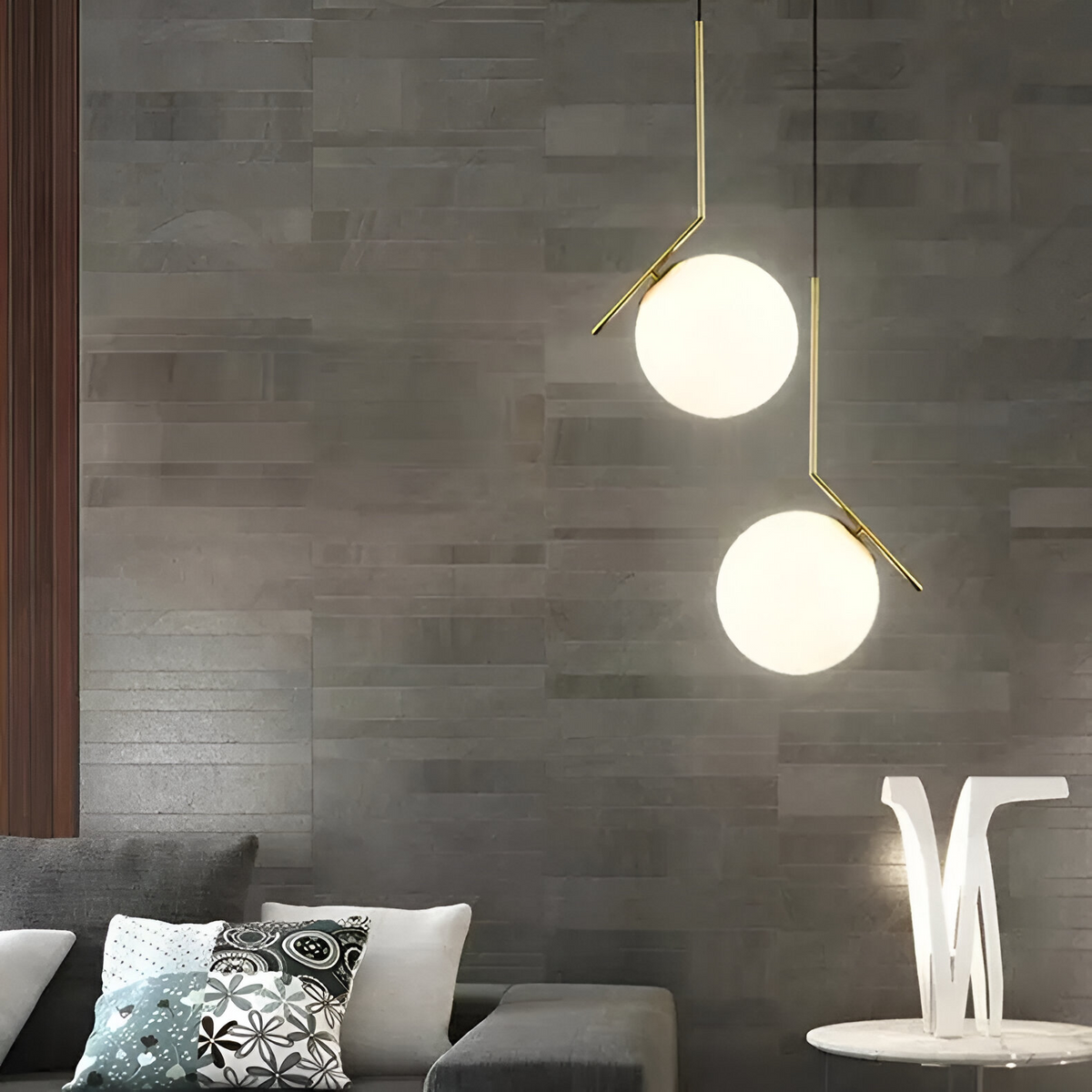 Lustra LOFT Haven, 1x E27, Alb Auriu, Metal, Inaltime Reglabila, Modern