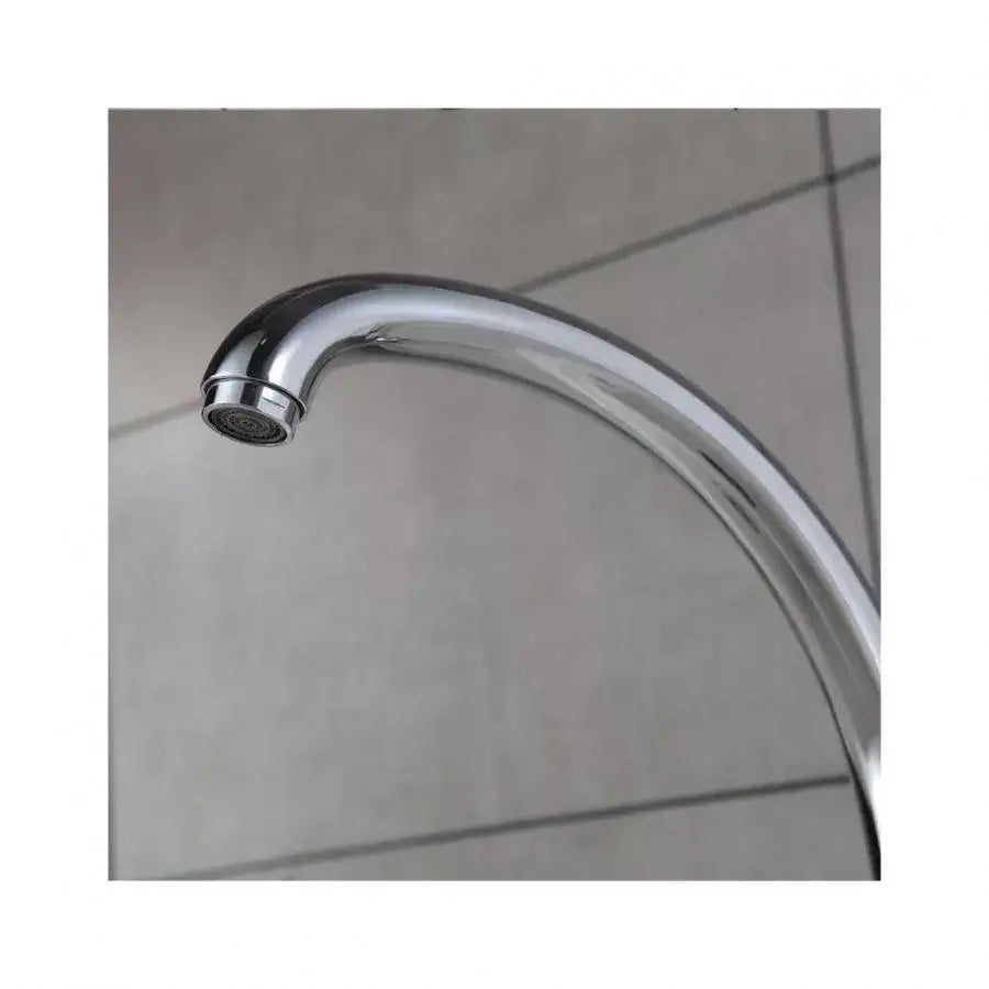 Baterie Bucatarie Crom Lucios LB00C, Pipa Lebada Pivotanta, Cartus Ceramic, Set Complet cu Racorduri si Sistem de Fixare
