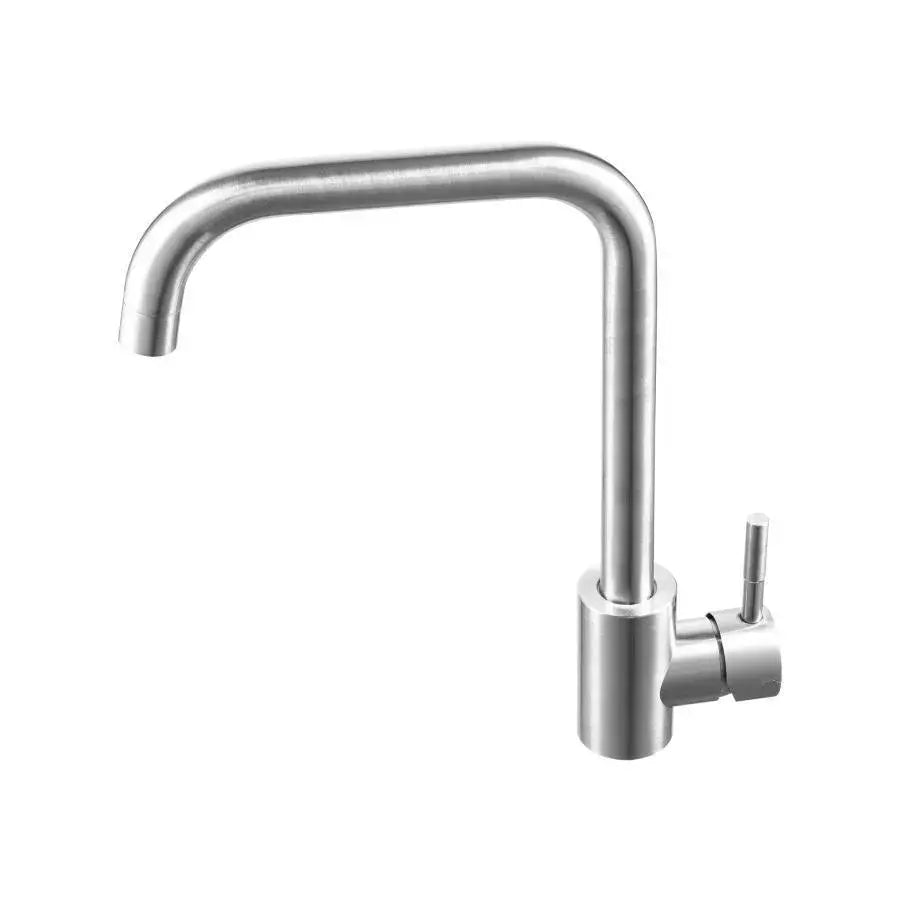 Baterie Bucatarie Monocomanda Pipa Pivotanta Cartus Ceramic Inox Satinat Racorduri Kit Fixare Incluse CF002, imaginea 4