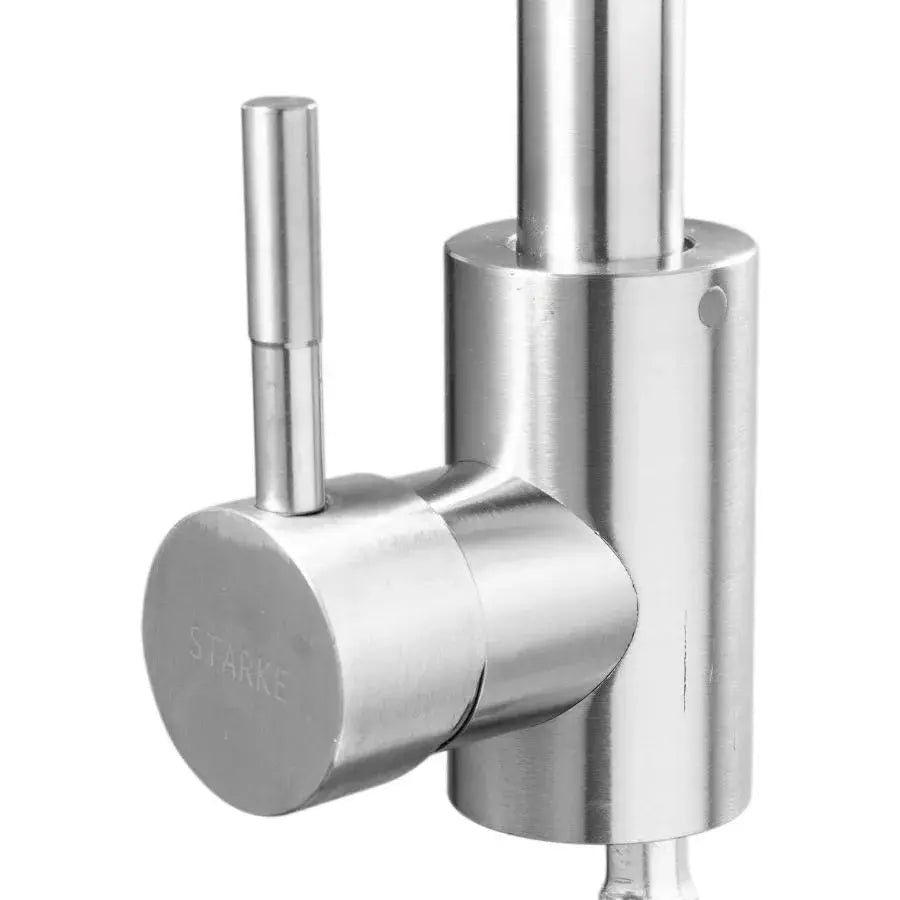 Baterie Bucatarie Monocomanda Pipa Pivotanta Cartus Ceramic Inox Satinat Racorduri Kit Fixare Incluse CF002, imaginea 2