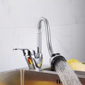 Baterie Bucatarie Crom Lucios LB003, Pipa Flexibila, Cartus Ceramic, Set Complet cu Racorduri si Sistem de Fixare