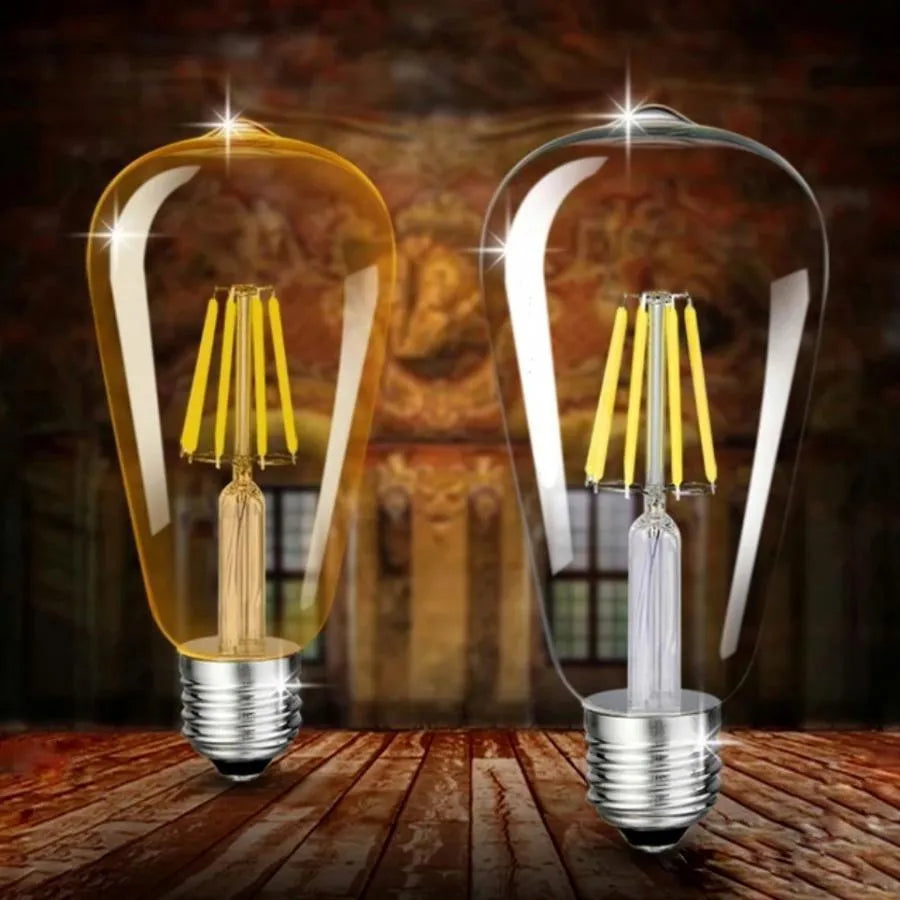 ST64 Filament Bulb, E27, 4W, Warm Light, imaginea 2