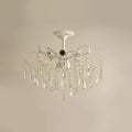 Candelabru Akihiro 6xE27, Alb, Metal si Cristal