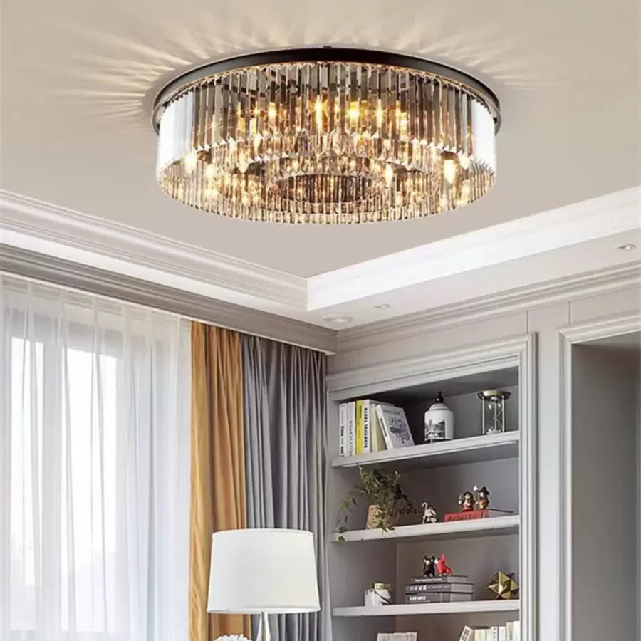 Candelabru Cristal Brady Ø40 cm, 6xE14, Gri
