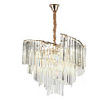 Candelabru Cristal TRIANON Magno 10x E27, Diametru 56cm, Auriu Lucios, Inaltime Reglabila