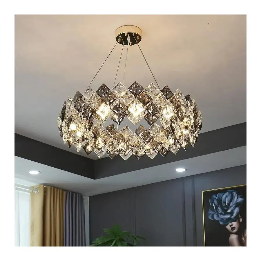 Candelabru Cristal Heja 5x E27 Crom Lucios