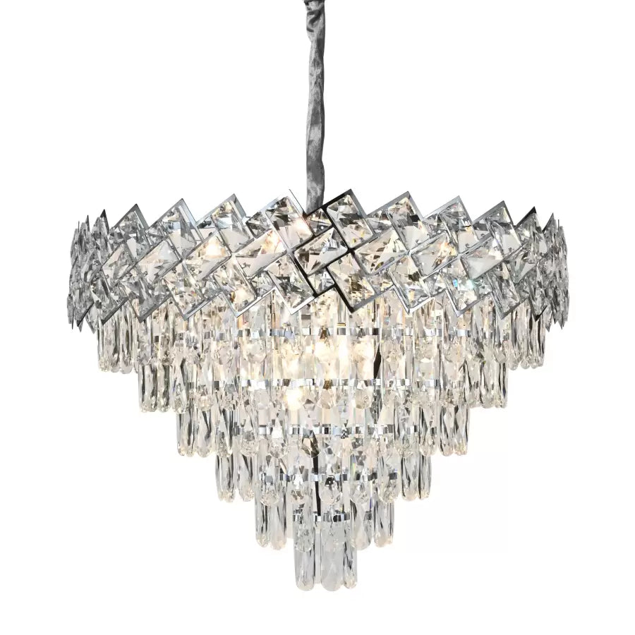 Candelabru Cristal Joel 10 x E27 Argintiu