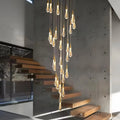 Candelabru Cristal LED Suspendat, 39W, Iustinian, Diametru 60cm, Inaltime Reglabila, Auriu, Metal si Cristal