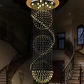 Candelabru Cristal LED 70W IMPERIALE Auriu, Diametru 50cm, Inaltime 200cm, Model Scara