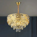 Candelabru Cristal NEUSCHWANSTEIN Petito 3xE14, Diametru 30cm, Auriu, Inaltime Reglabila