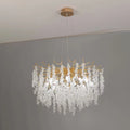 Candelabru Cristal WALTZ Cascade, 6x G9, Auriu, 60cm, Inaltime Reglabila