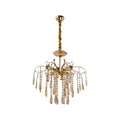 Candelabru Kelsi, 6xE27, Cristal, Auriu