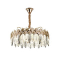 Candelabru LED Cristal cu Telecomanda Griffin 244W Dimabil Auriu