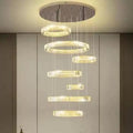 Candelabru LED Cristal cu Telecomanda Messiah 128W Argintiu