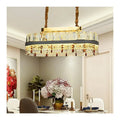Candelabru LED Pollux cu Telecomanda, 156W, Diametru 80cm, Auriu, Cristal, Dimabila