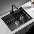 Chiuveta Bucatarie Inox 75x45x21 cm Negru Grafit