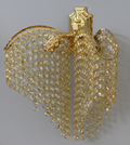 Aplica Cristal Sapphire 2x E14 Auriu Lucios Lucios, Siraguri de cristale