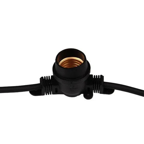 Ghirlanda 10 surse de lumina 10M 10xE27 Negru IP65