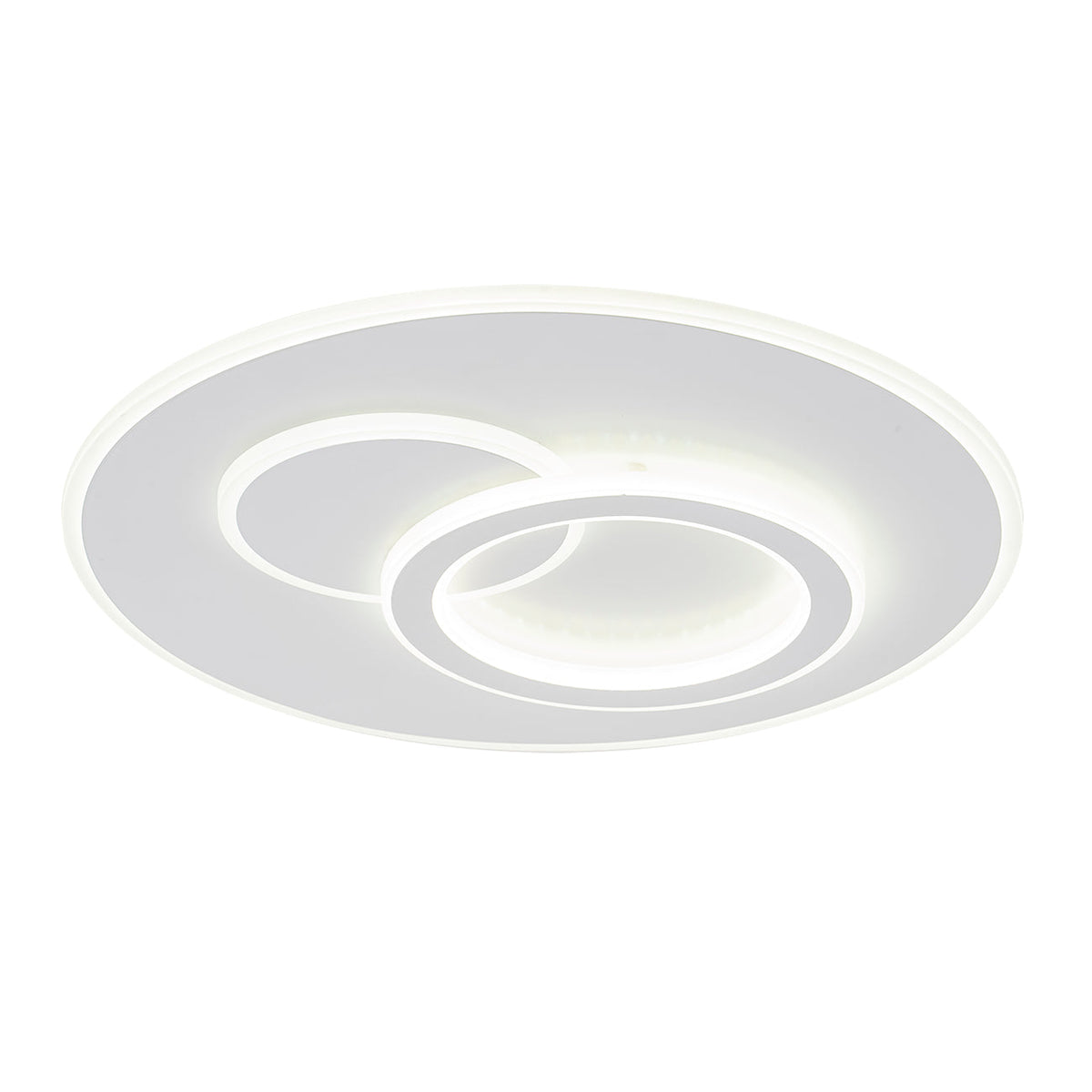 NOLUX 34W LED Chandelier with Remote Control, Round, Cool/Warm/Neutral Light, Dimmable, White, imaginea 5