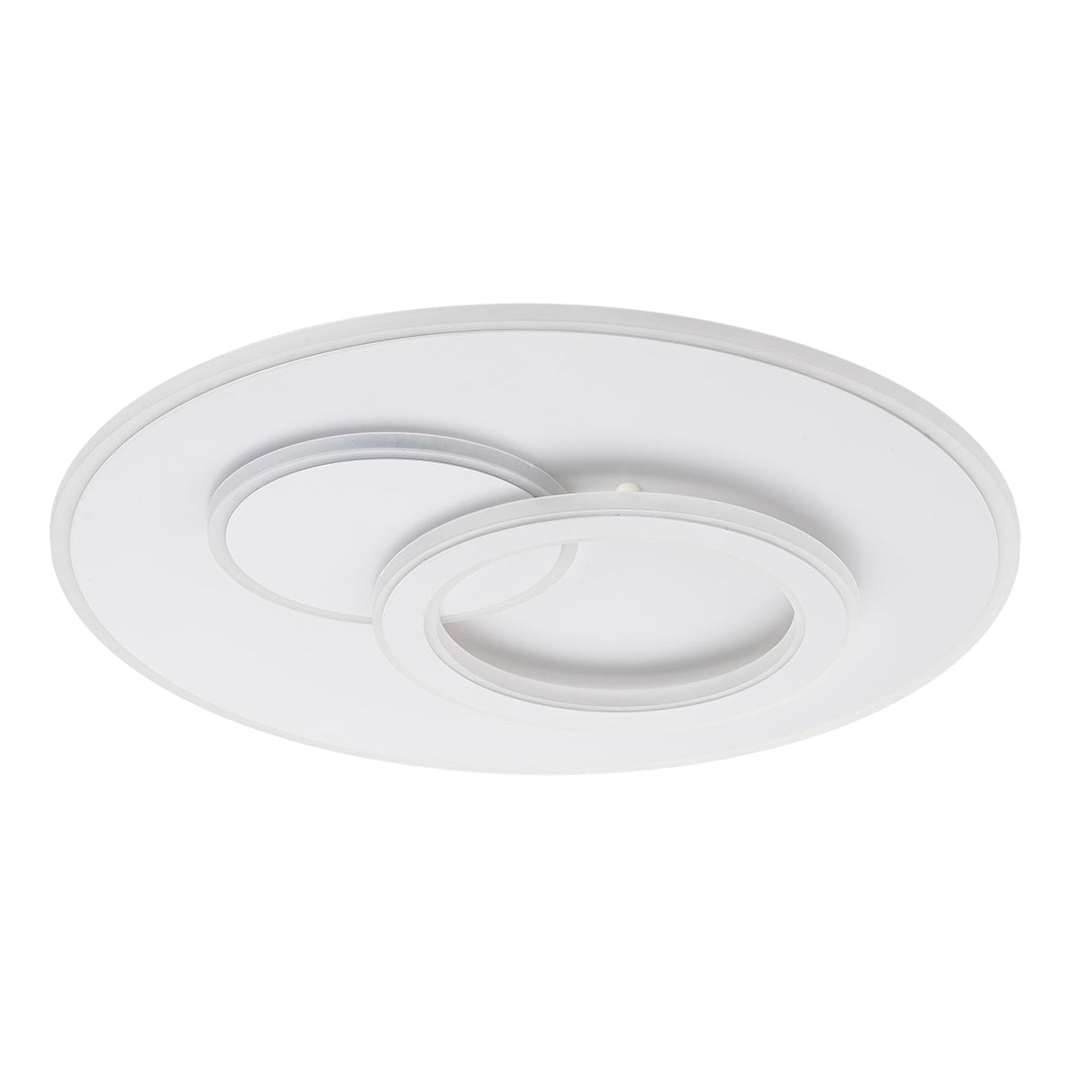 NOLUX 34W LED Chandelier with Remote Control, Round, Cool/Warm/Neutral Light, Dimmable, White, imaginea 6