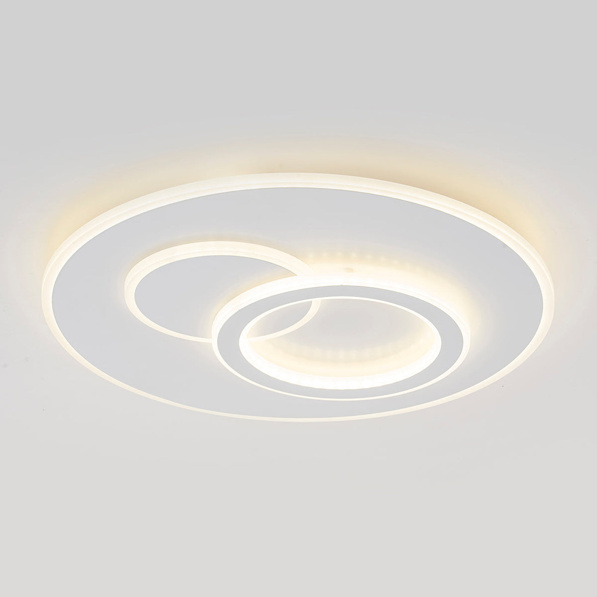 NOLUX 34W LED Chandelier with Remote Control, Round, Cool/Warm/Neutral Light, Dimmable, White, imaginea 3
