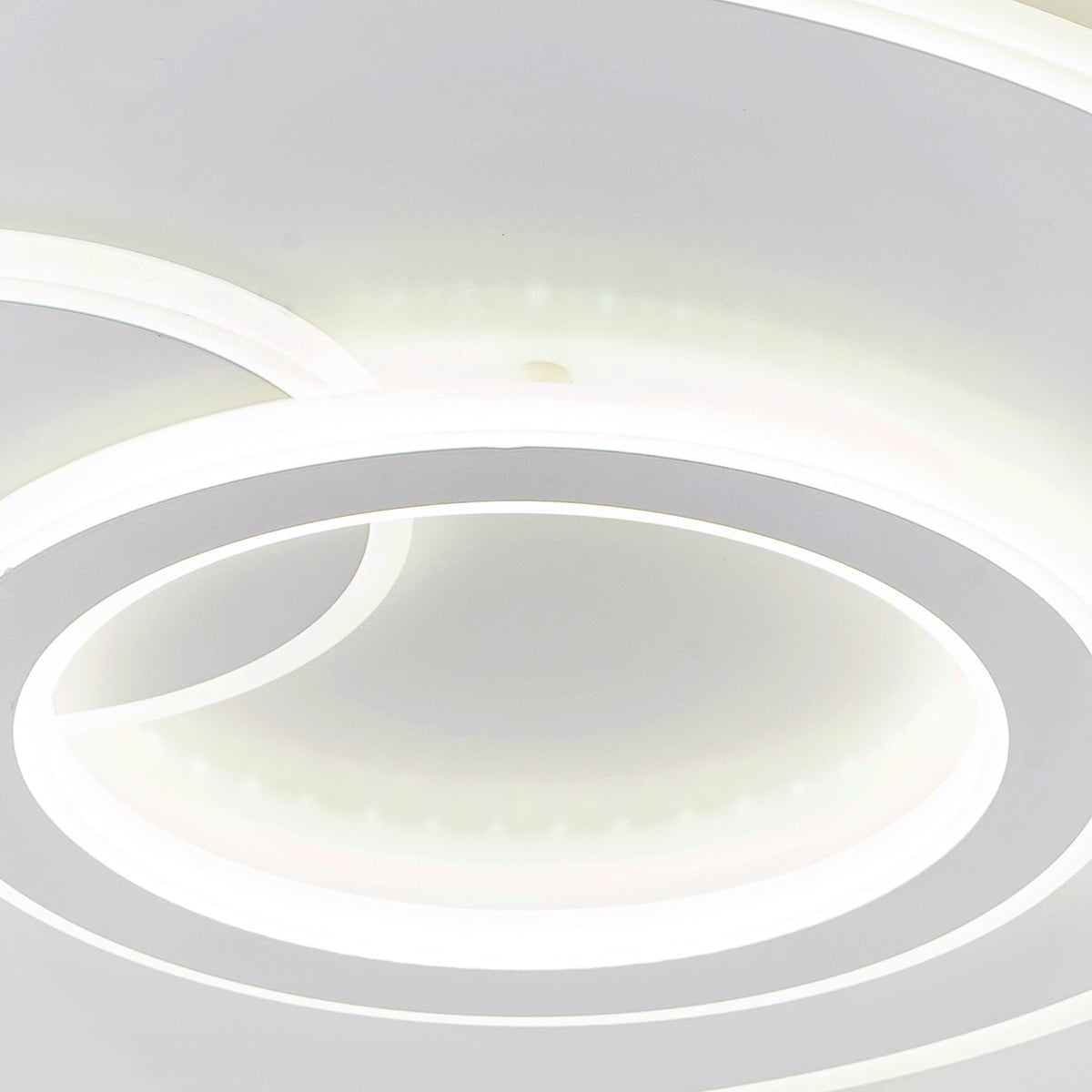 NOLUX 34W LED Chandelier with Remote Control, Round, Cool/Warm/Neutral Light, Dimmable, White, imaginea 2